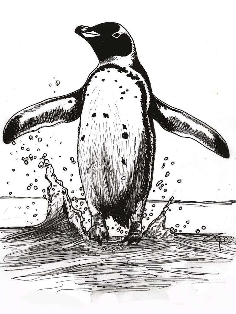 Emperor Penguin Jumping Out Of Water 3