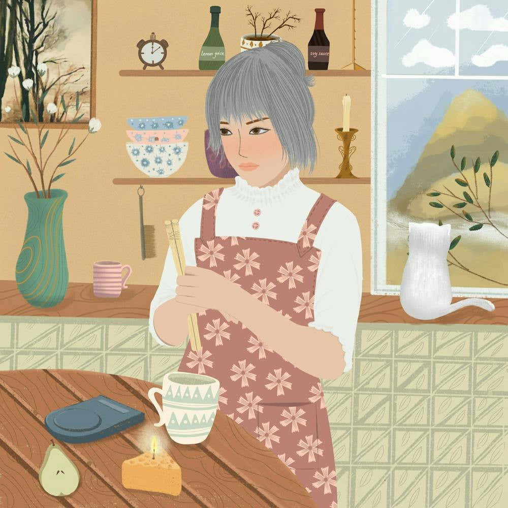 Girl In A Kitchen