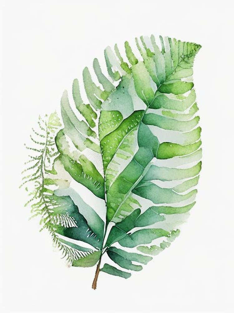 Soft Shield Fern 1 Watercolour