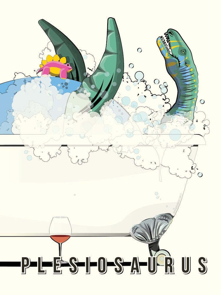 Dinosaur Plesiosaur In The Bath