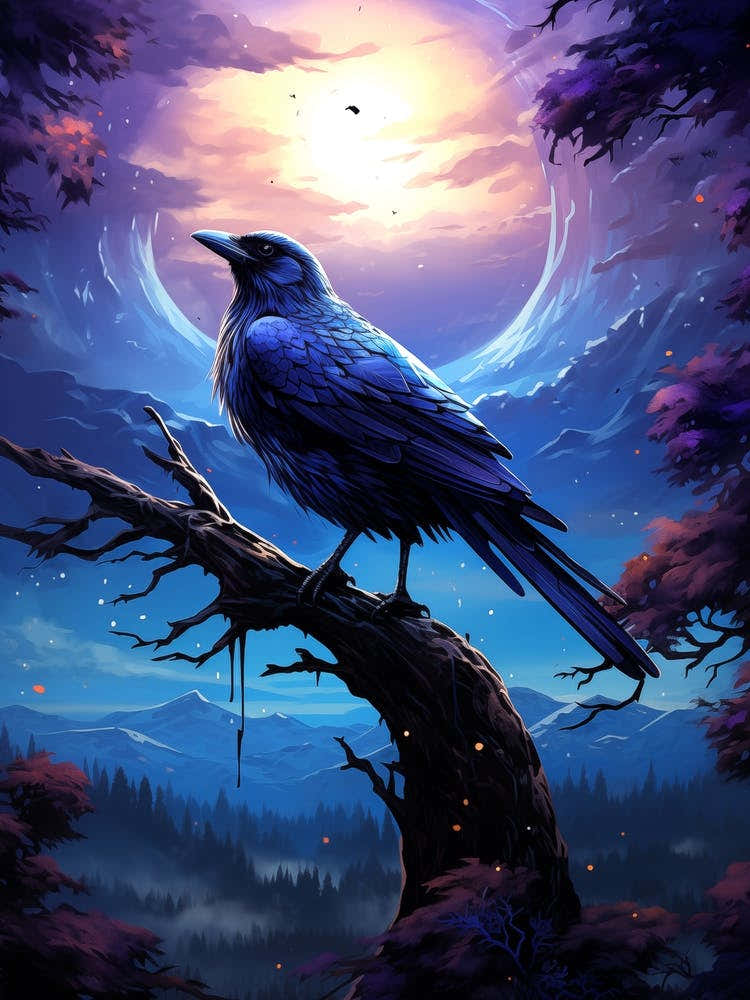 Crow Fantasy Moon