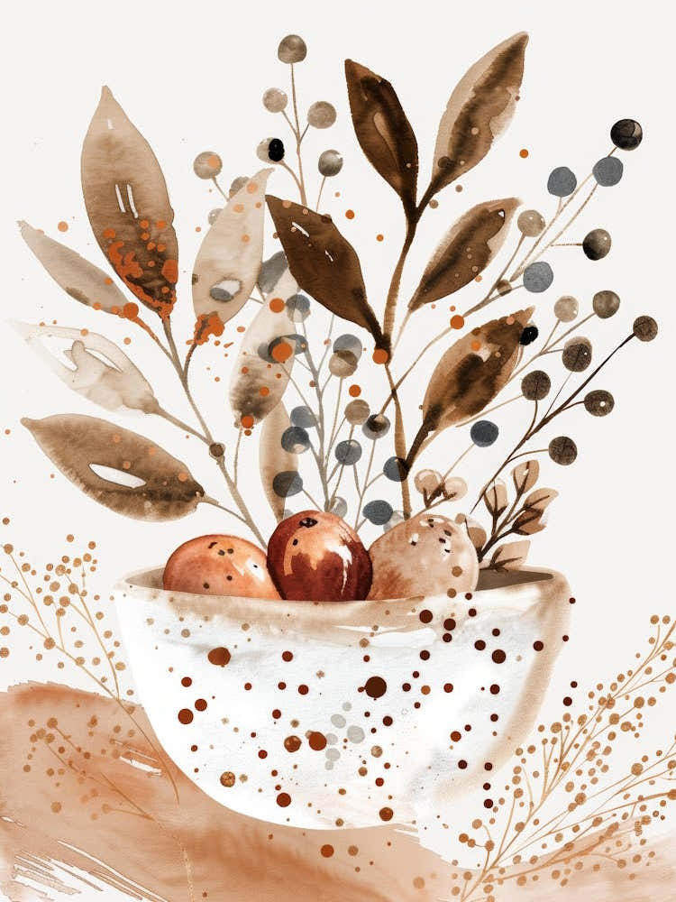 Autumn Leaves In A Bowl 2