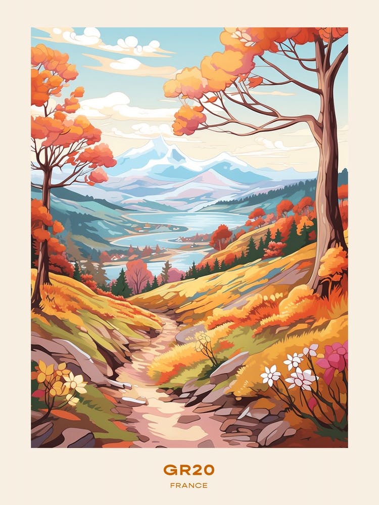Gr20 France Hike Poster
