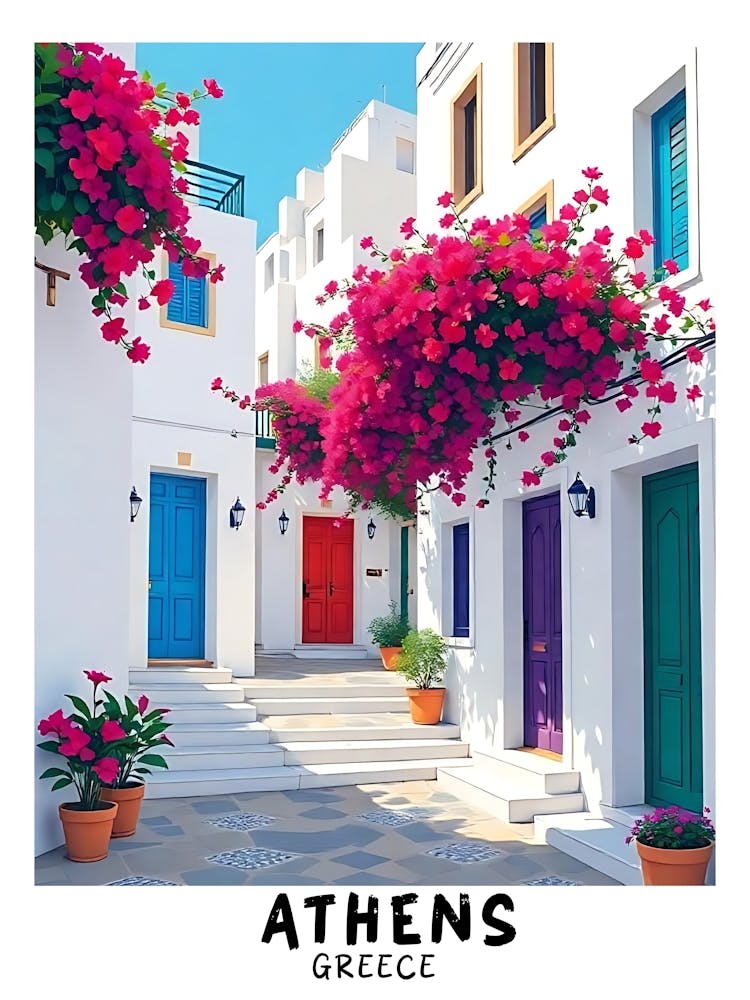 Athens Greece Vintage Travel Poster 29