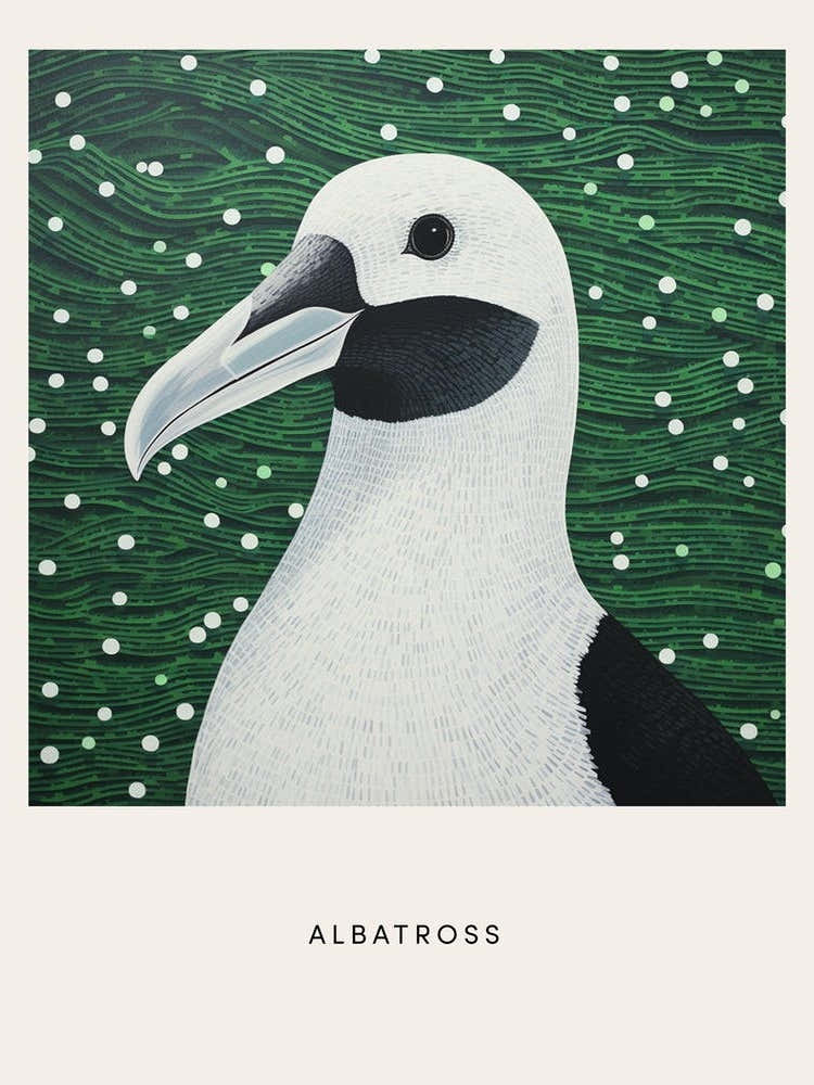 Ohara Koson Inspired Bird Painting Albatross 2 Poster