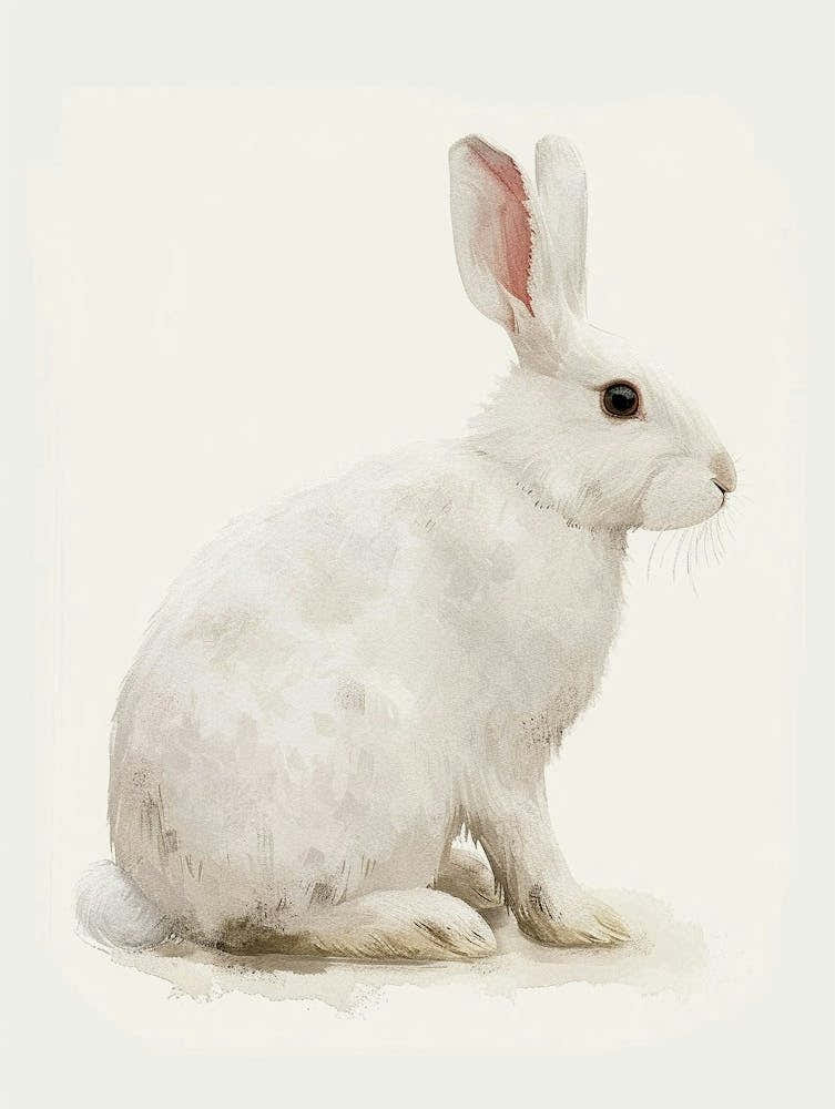 Florida White Rabbit Kids Illustration 2