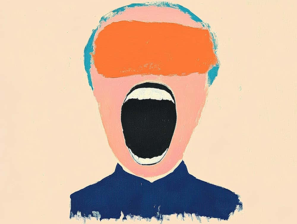 Man With His Mouth Open