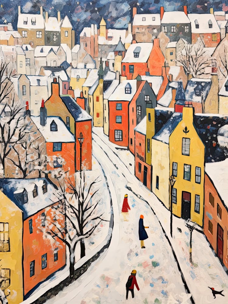 Winter Snow Edinburgh   Scotland Snow Illustration