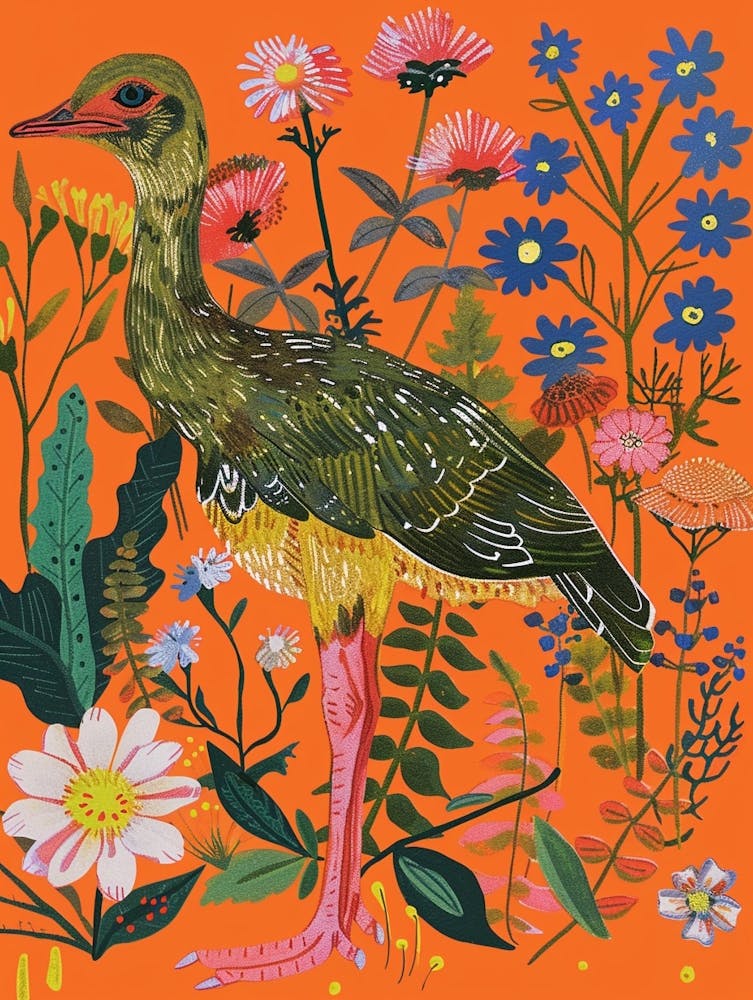 Spring Birds Ostrich 2