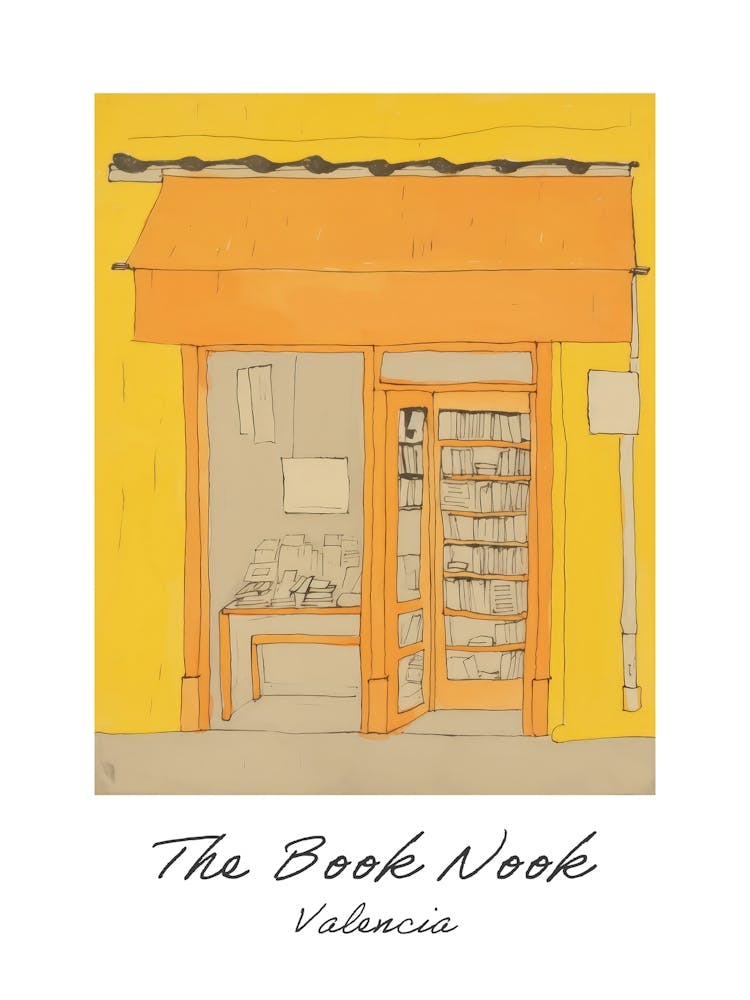 Valencia The Book Nook Pastel Colours 2 Poster