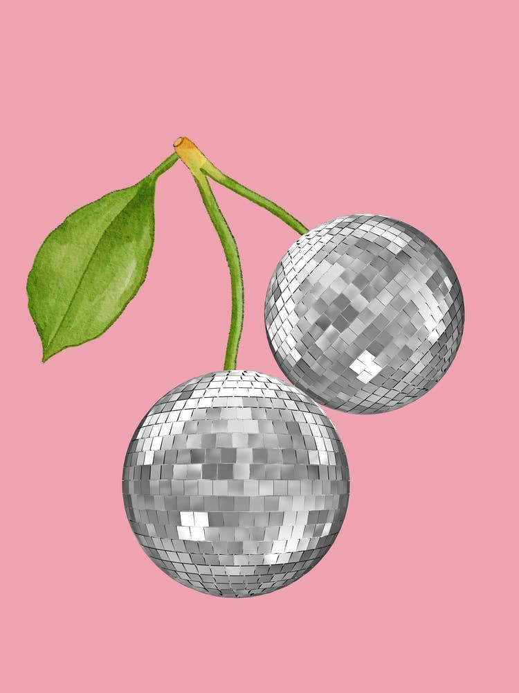 Cherry Disco Ball Pink