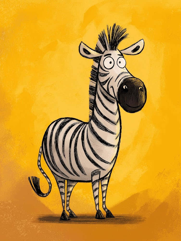 Safari Animals For Nursery Wall Decoration, Zebra Kids Room Art