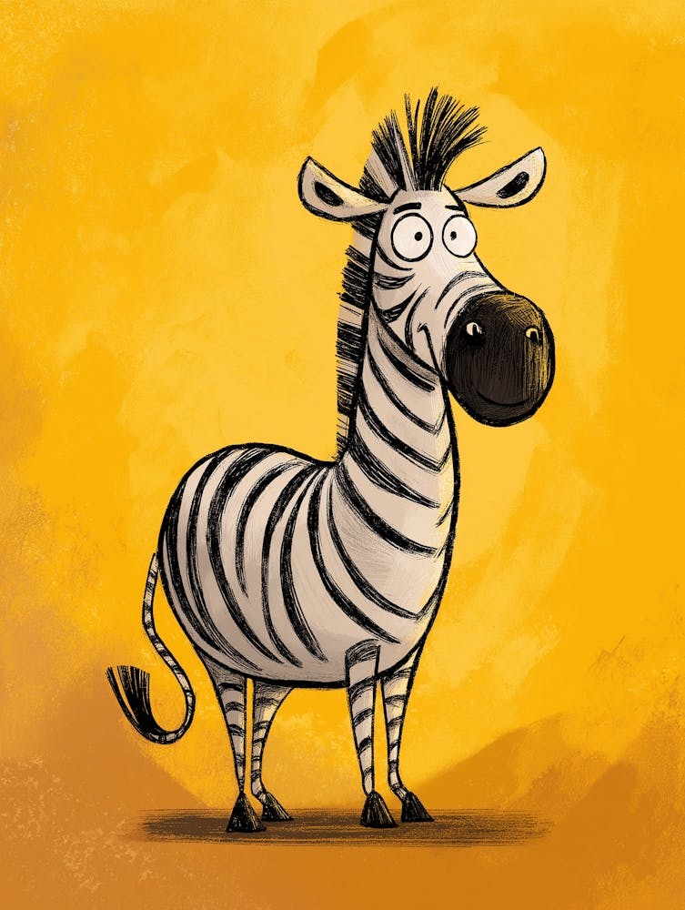 Safari Animals For Nursery Wall Decoration, Zebra Kids Room Art