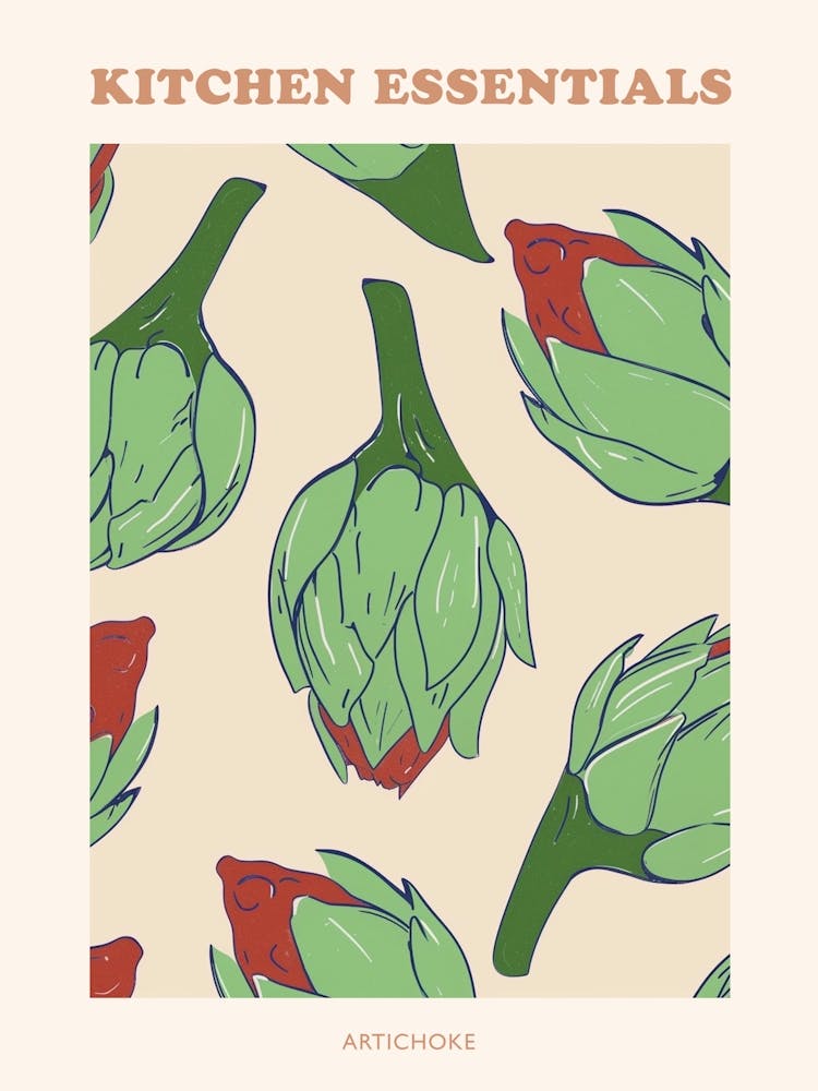 Artichoke Abstract Pattern Poster 4