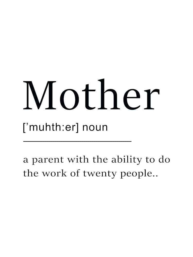 Mother Definition Poster - Dictionary