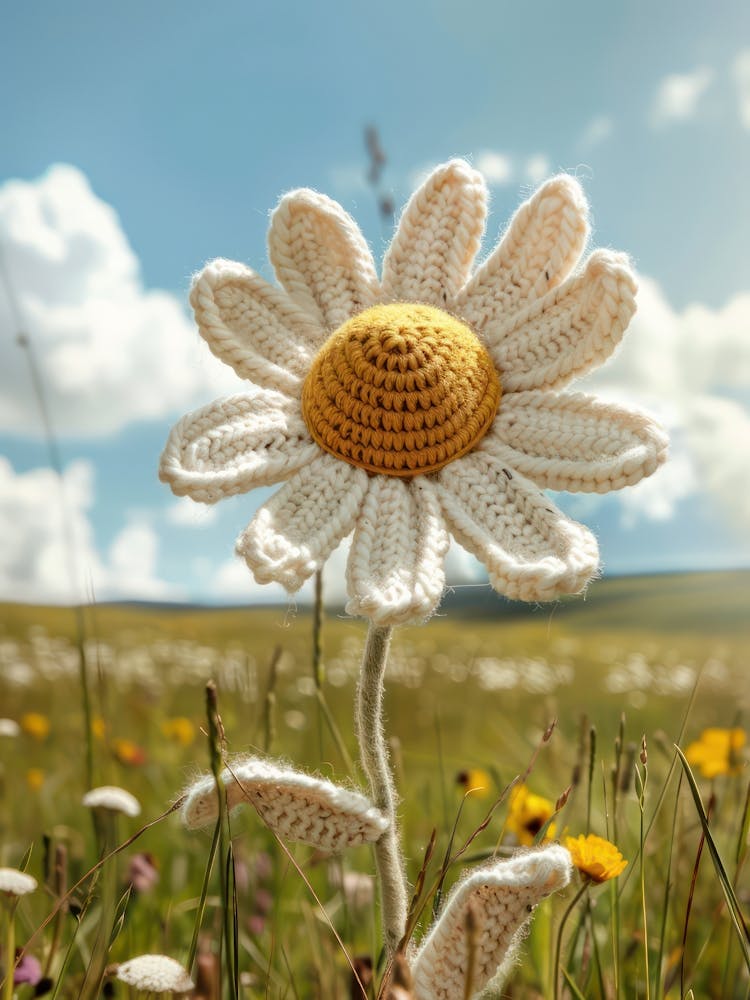 Daisies Knitted In Crochet 3