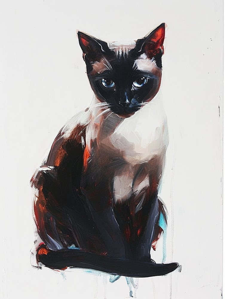 Siamese Cat Painting 1