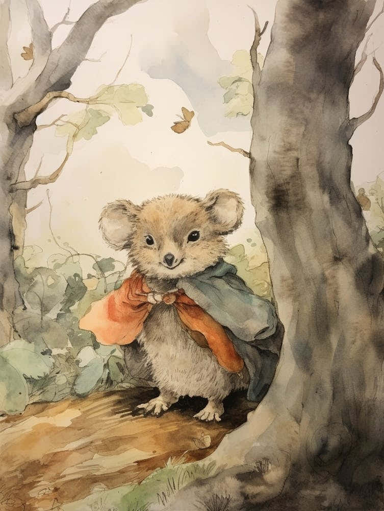 Storybook Animal Watercolour Mouse 4