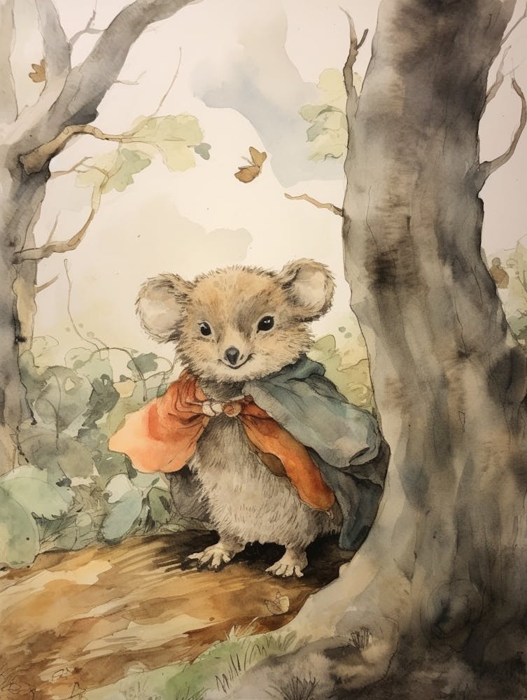 Storybook Animal Watercolour Mouse 4