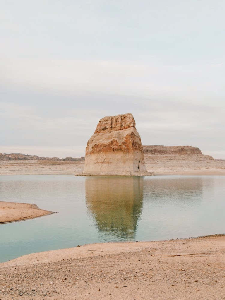 Lone Rock In Lake