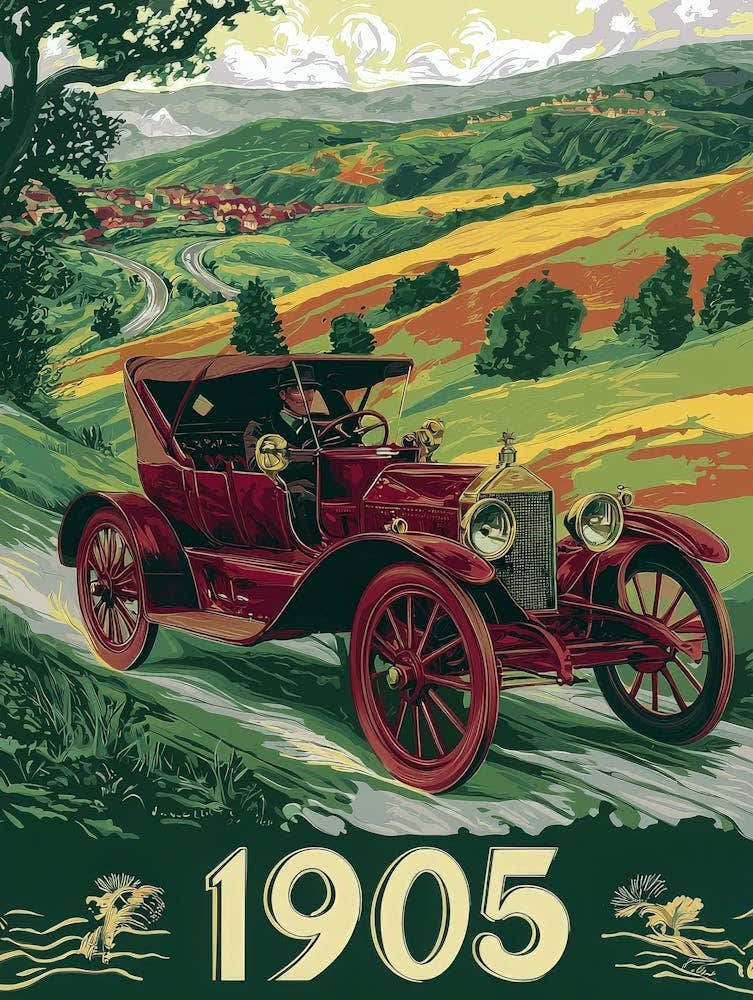 Aihrgdesign A Vintage Poster Of An Early 1905 Automobile Adve 8f07e22e 6804 4cfb A519 9f6cfa13acf0 2