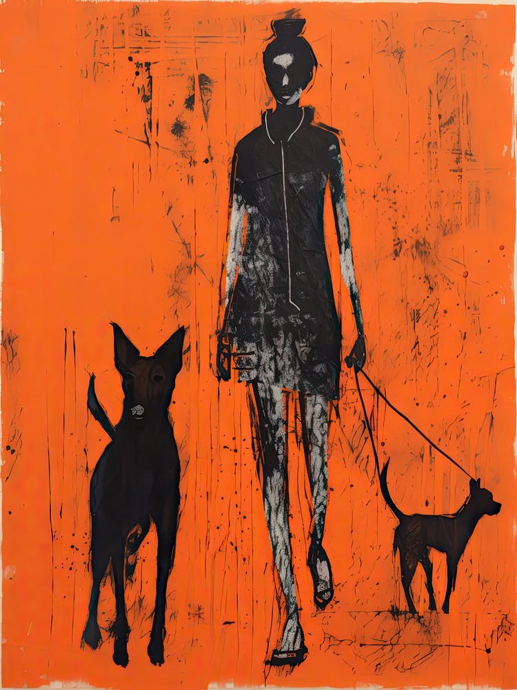 Dog, Woodblock Animal  Drawing 2