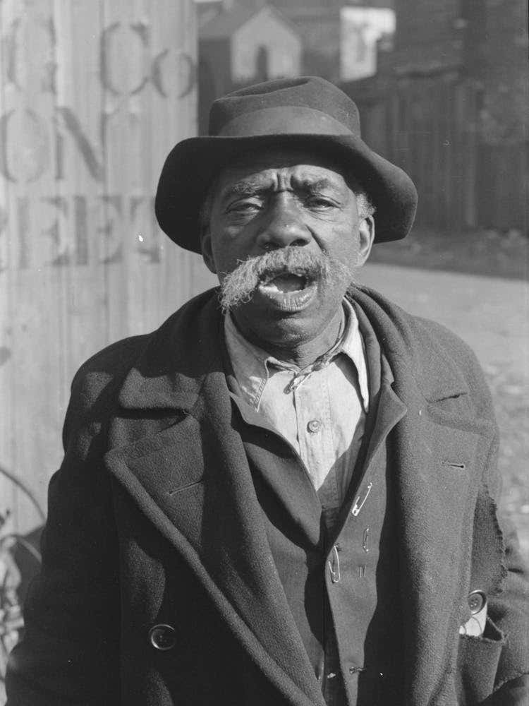 Old Man Who Lives On South Side Of Chicago, Illinois By Russell Lee
