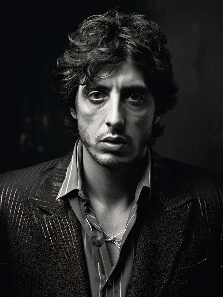 Black And White Photograph Of A Young Al Pacino