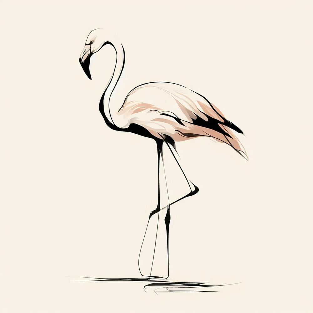 Flamingo drawing 1