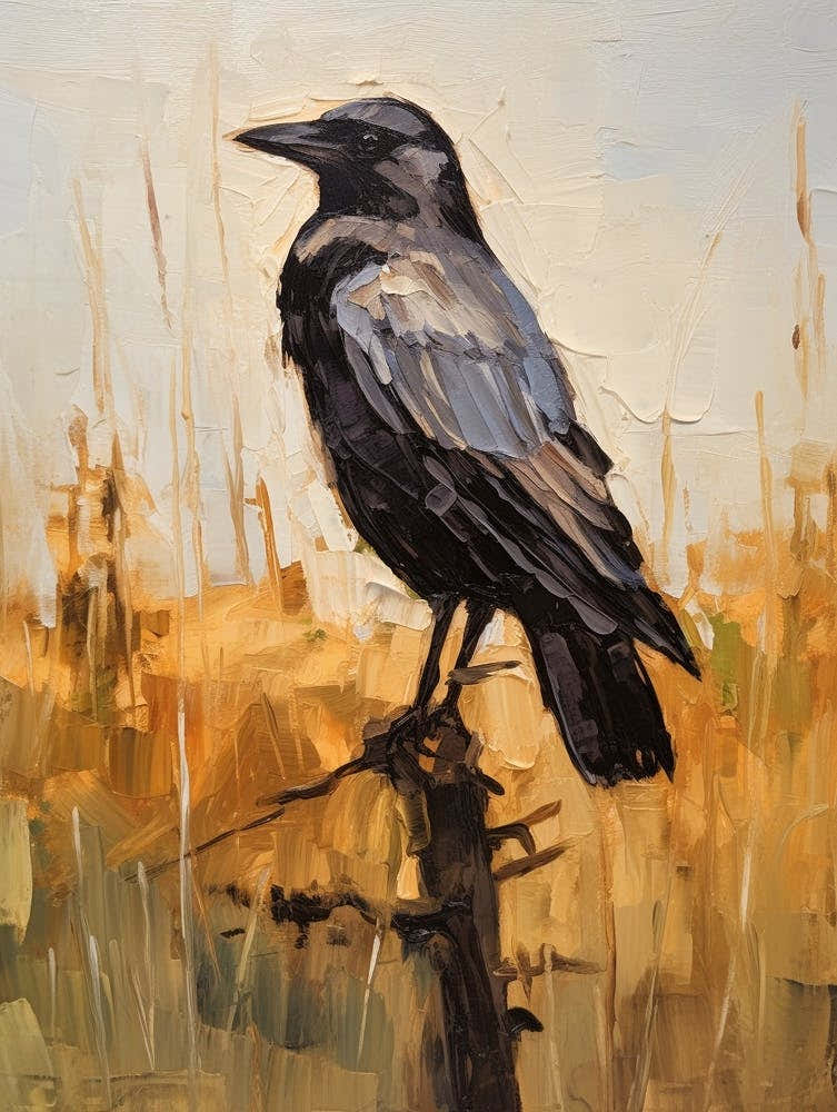 Bird Painting Crow 4
