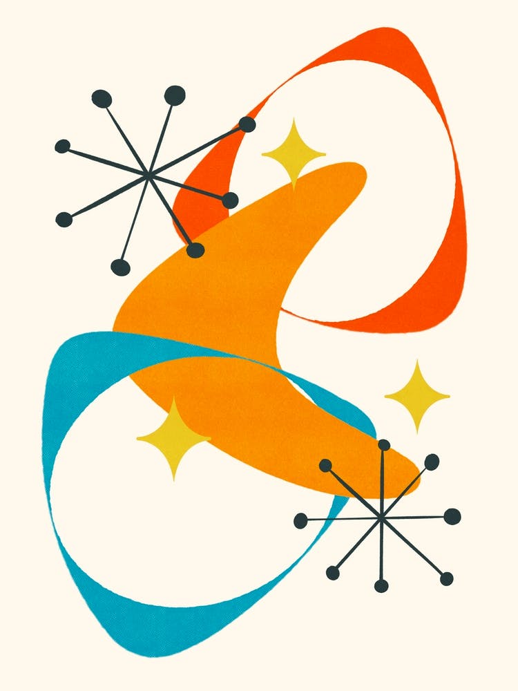 Retro Mid Century Atomic Space Age Abstract 20