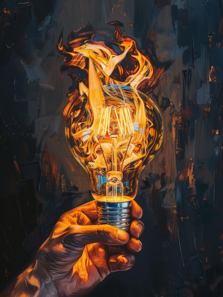 Light Bulb On Fire 1