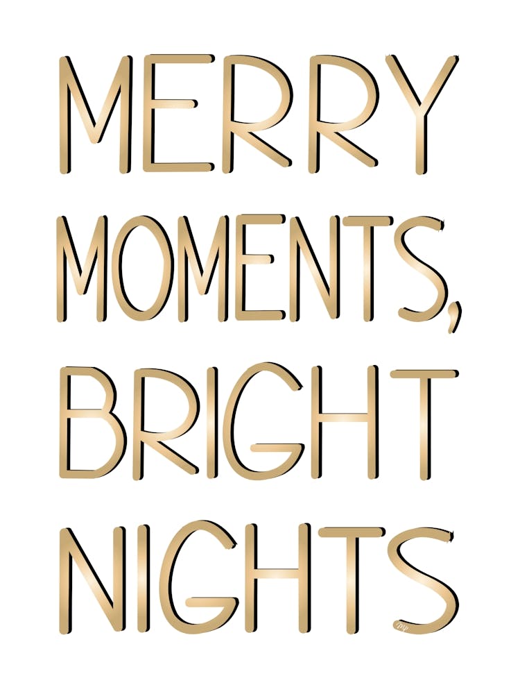 Merry Moments, Bright Nights Xmas typography 1