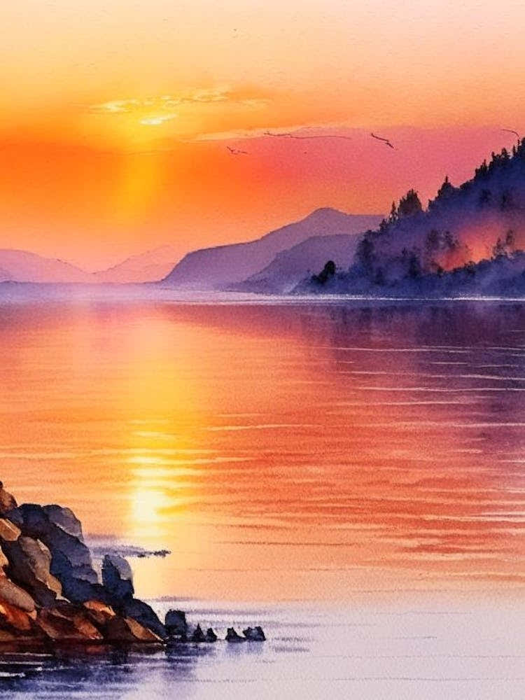 Lake Baikal Watercolour 3