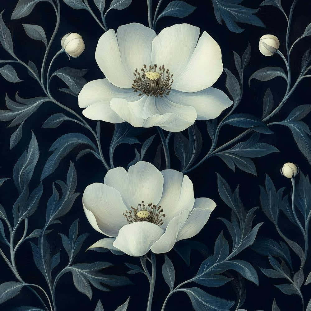 White Anemones Art
