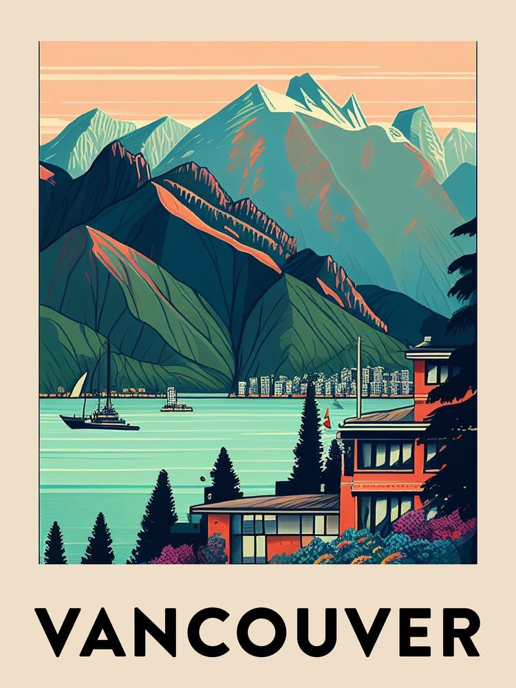 Vancouver 2 Vintage Travel Poster