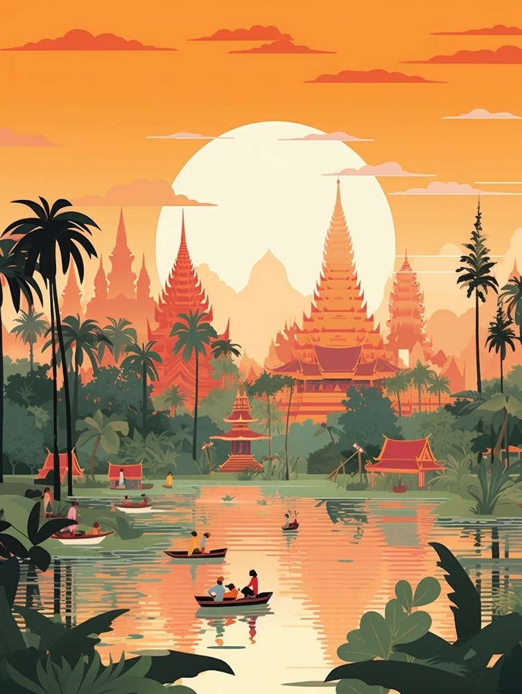 Thailand Travel Illustration