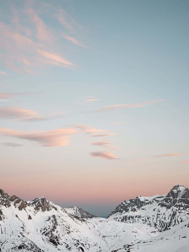 Pastel Mountain Landscape