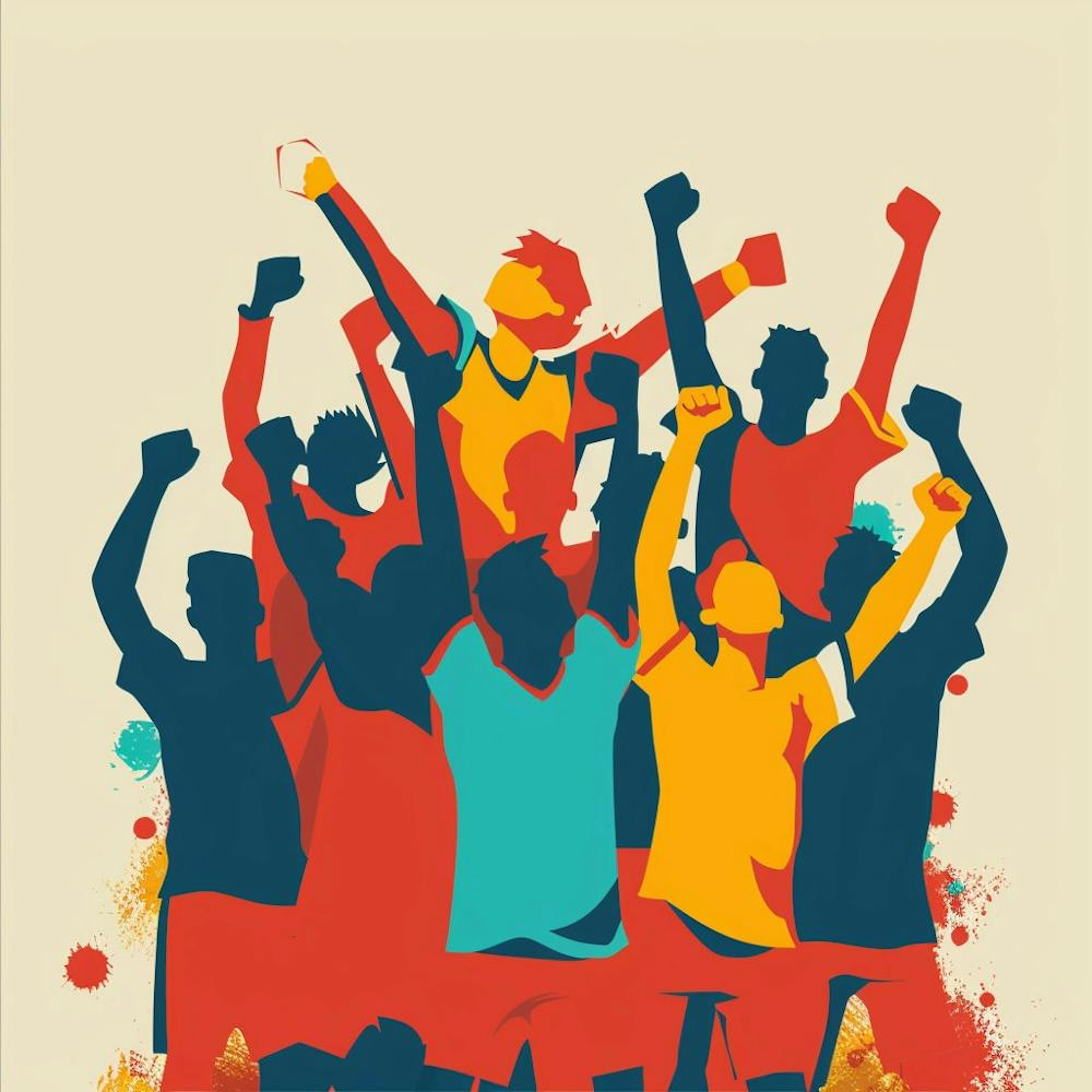 A Sports Fans Cheering Minimal Illustration 1718674625 4