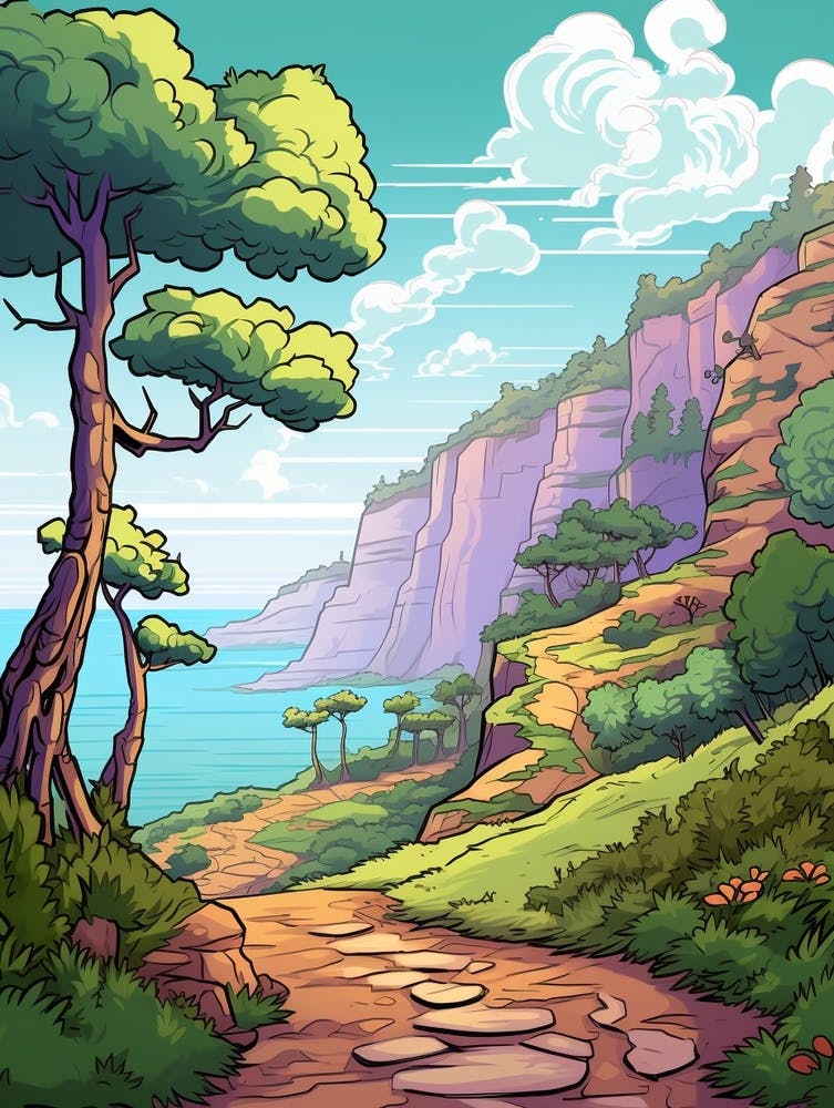 Kalalau Trail Hawaii 1 Hike Illustration