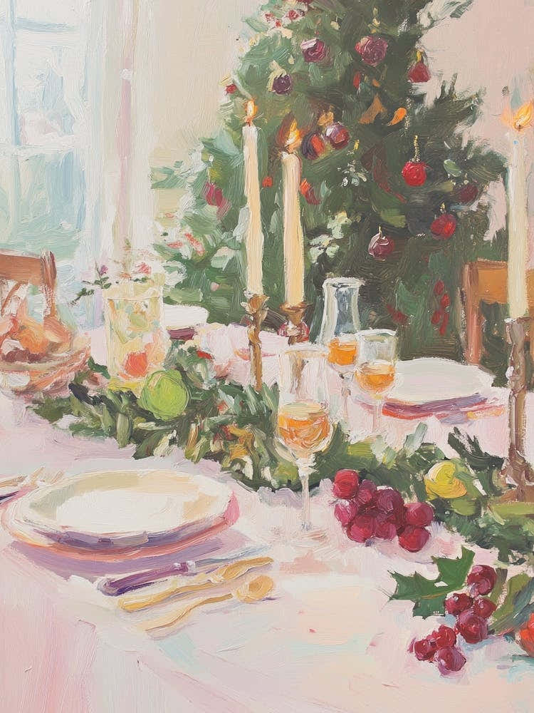 Christmas Dinner Table. Acrylic