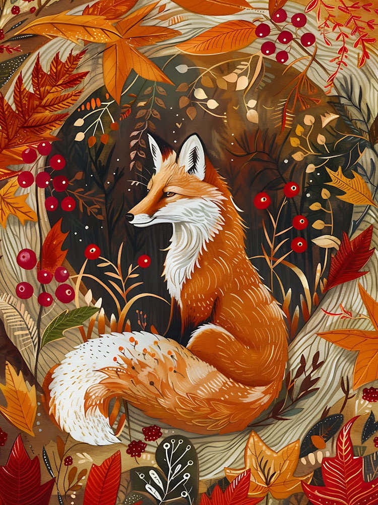 Solitary Fox In The Autumn 10