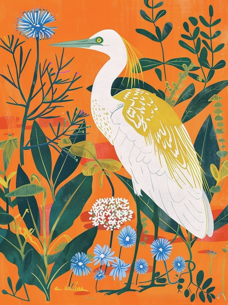 Spring Birds Egret 1