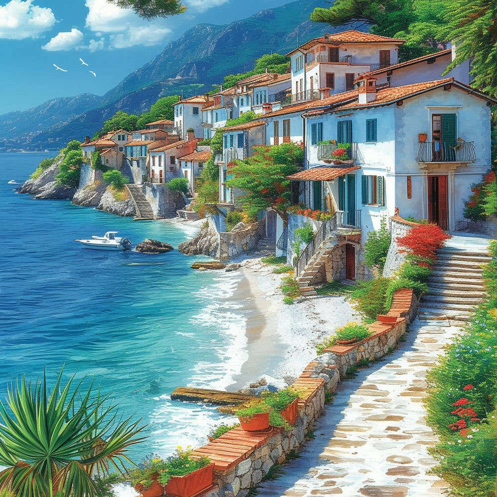 Italian Village By The Sea