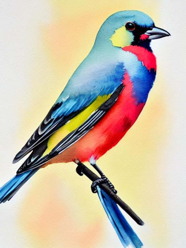 Finch Watercolour Bird