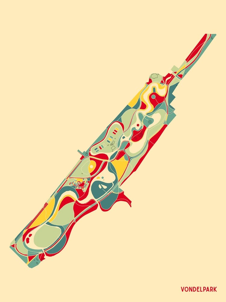 Vondelpark Amsterdam Park Map