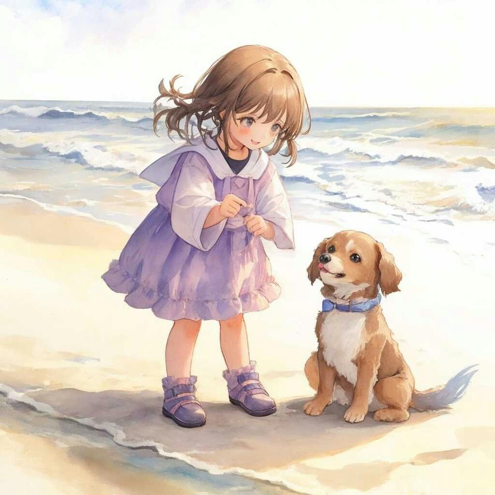 Anime Pastel Dream A Picture Of A Little Girl Playing With Her 1 Optimized