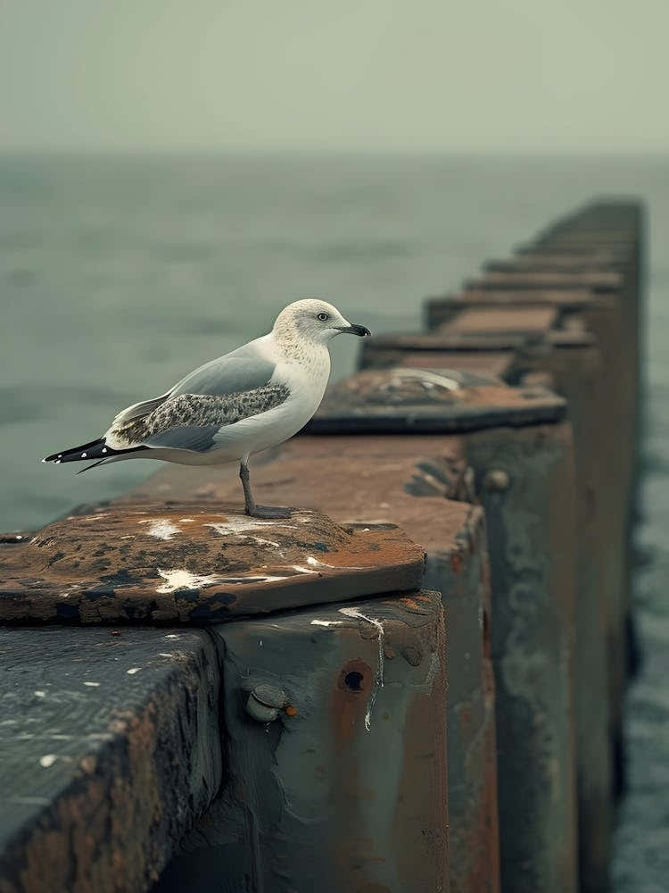 Seagull On Pier