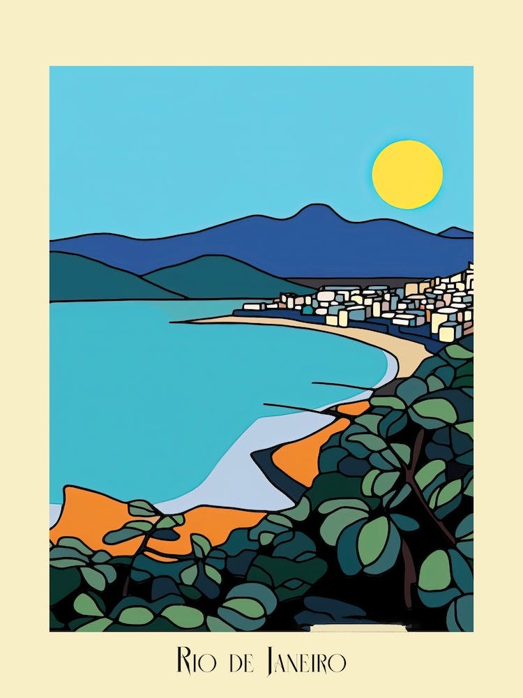 Poster Of Minimal Design Style Of Rio De Janeiro, Brazil 3