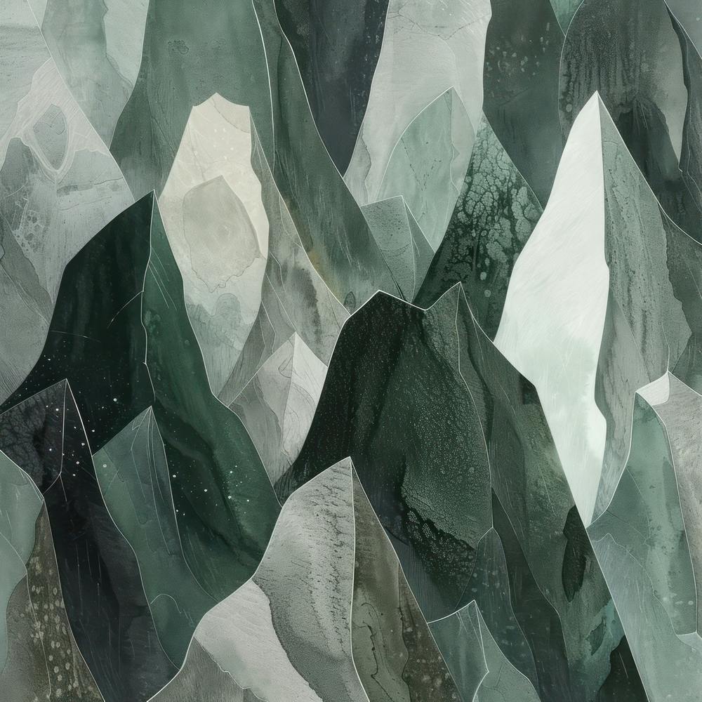 Japanese Watercolour Of Mount Amakarazi 5